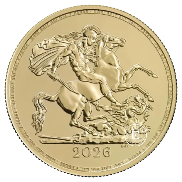 Double soverenas (14.62 g) Karalius Charlesas III, Didžioji Britanija 2026