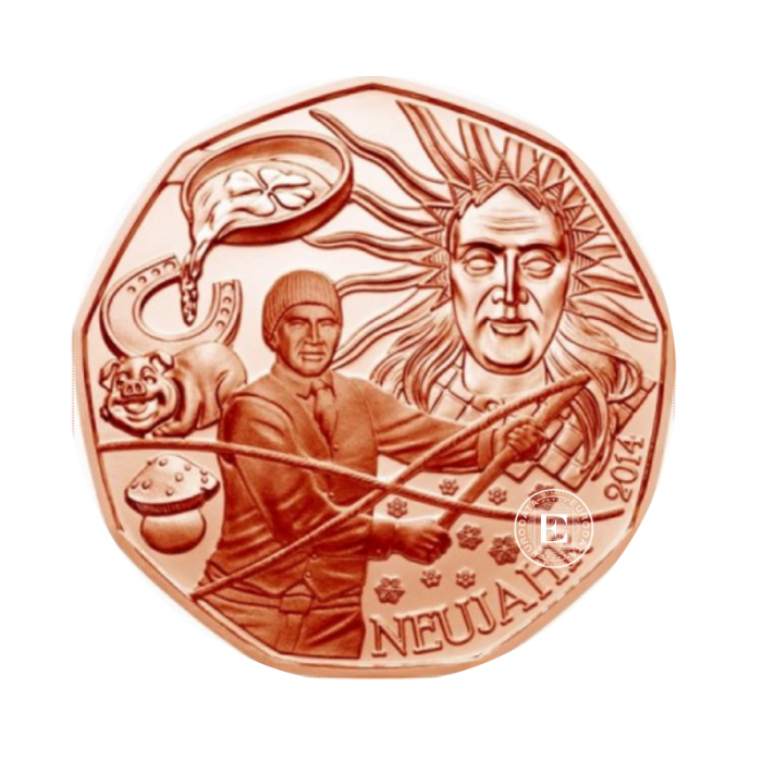 5 Eur moneta miedziana The Gift of Luck, Austria 2017