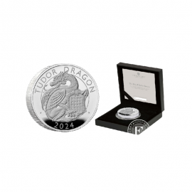 1 oz (31.10 g) pièce d'argent PROOF  The Royal Tudor Beasts - Dragon, Grande-Bretagne, 2024