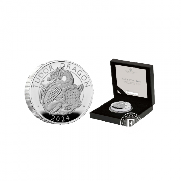 1 oz (31.10 g)  srebrna PROOF  moneta The Royal Tudor Beasts - Dragon, Wielka Brytania, 2024