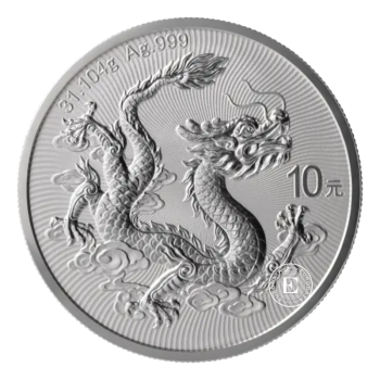 1 oz (31.10 g) sidabrinė moneta Drakonas, Kinija 2026