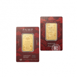 1 oz (31.10 g) Goldenbarren Dragon - Good Luck, PAMP 999.9
