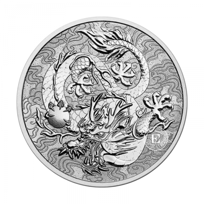 1 oz (31.10 g) sidabrinė moneta Kinijos mitai ir legendos – Drakonas,  Australija 2021