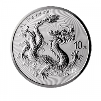 1 oz (31.10 g) sidabrinė moneta Drakonas, Kinija 2025