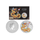 1 oz (31.10 g)  silver colored coin Lunar III - Year of  Dragon, Australia 2024 (golden color)