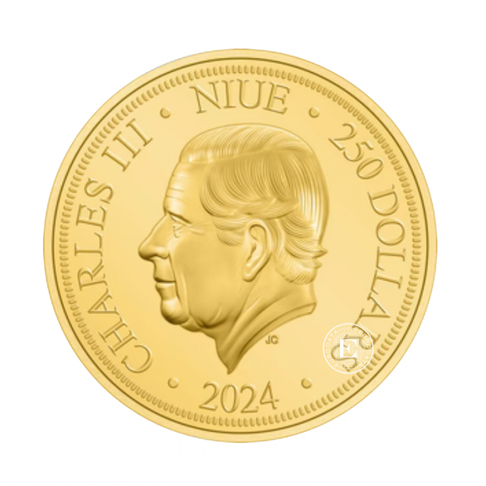 1 oz (31.10 g) złota moneta Lunar - Dragon, Niue 2024