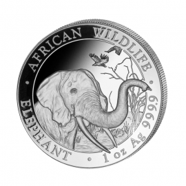 1 oz (31.10 g) silbermünze Afrikanische Tierwelt – Elefant, Somalia 2018