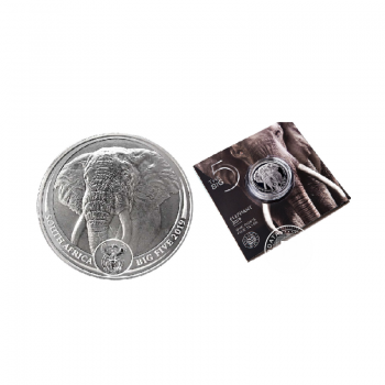 1 oz (31.10 g) sidabrinė moneta kortelėje Didysis penketas - Dramblys, Pietų Afrikos Respublika 2019