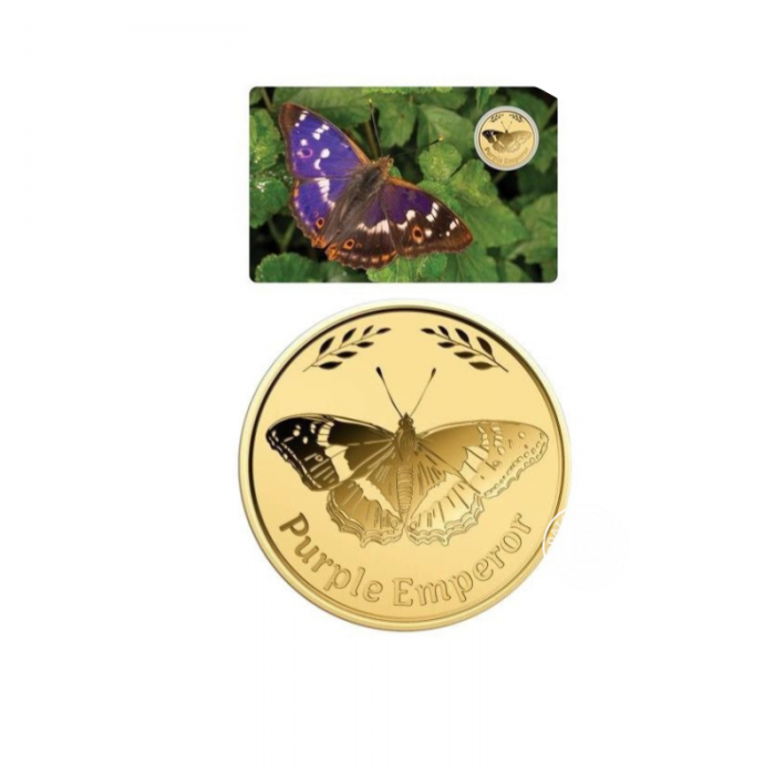 1/1000 oz pièce d'or Purple Emperor Butterfly, Tchad