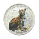 1 oz (31.10 g) sidabrinė spalvota moneta  Dūminis leopardas, Kambodža 2023