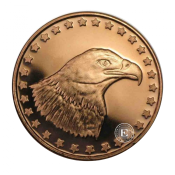 1 oz (31.10 g) Kupfermünze Eagle Head, USA random year