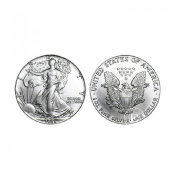1 oz (31.10 g) sidabrinė PROOF moneta Amerikos Erelis, JAV 1988