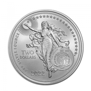 1 oz (31.10 g) sidabrinė moneta Albert Einstein, Niujė 2022