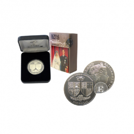 1 oz (31.10 g) srebrna PROOF moneta Diamond Wedding Anniversary, Nowa Zelandia 2007