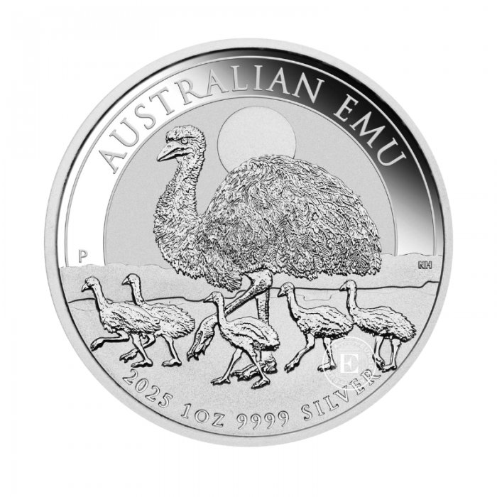 1 oz (31.10 g) Silbermünze Australischer Emu, Australien 2025