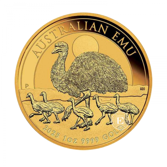 1 oz (31.10 g) pièce d'or Australien Emu, Australie 2025