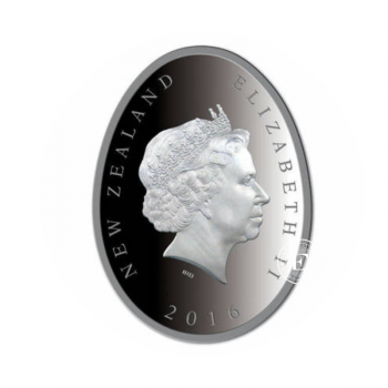1 oz(31.10 g) Silbermünze PROOF farbig  Kiwi, Neuseeland 2016