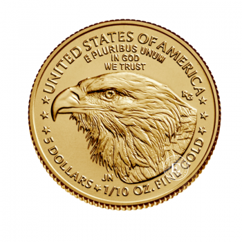 1/10 oz (3.11 g) auksinė moneta Amerikos Erelis, JAV 2024