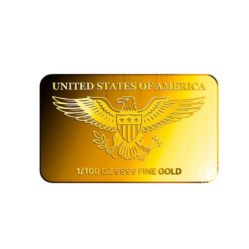 1/100 oz investicinio aukso luitas Amerikos erelis, Private Mint 999.9