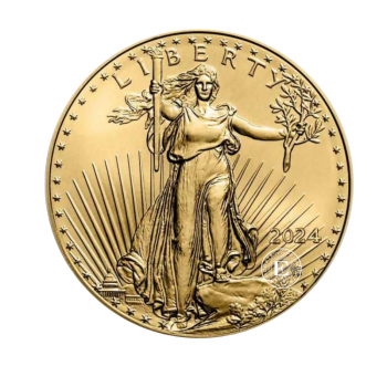 1/10 oz (3.11 g) auksinė moneta Amerikos Erelis, JAV 2024