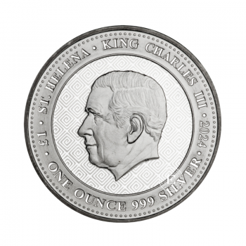 1 oz  (31.10 g) sidabrinė moneta Tyro šekelis, Šv. Helena 2024