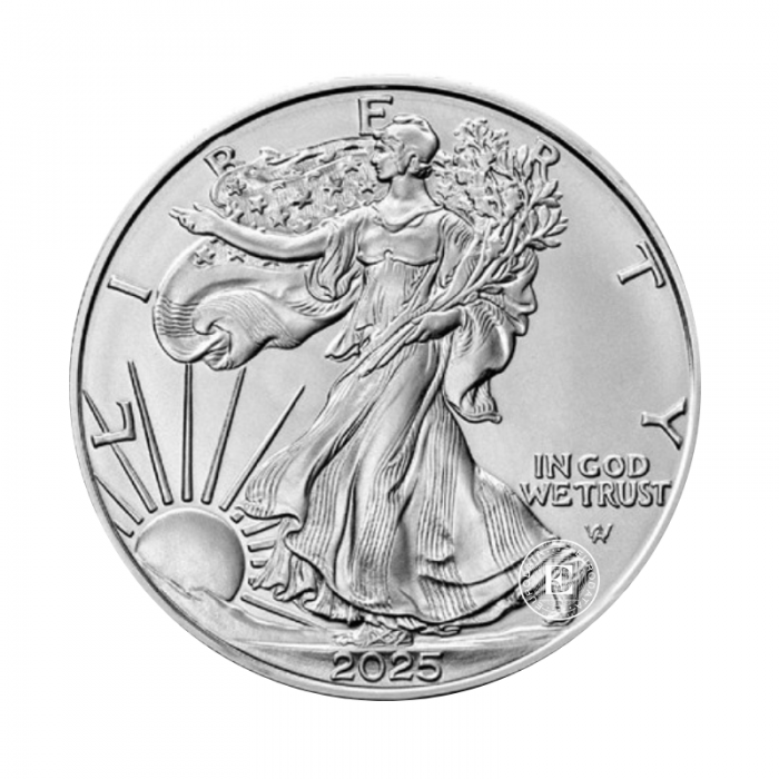 1 oz (31.10 g) srebrna moneta American Eagle, USA 2025