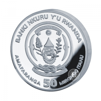1 oz (31.10 g) sidabrinė moneta Erelis, Ruanda 2025