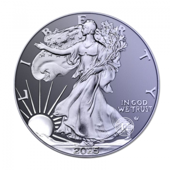 1 oz (31.10 g) titano moneta Amerikos erelis, JAV 2025