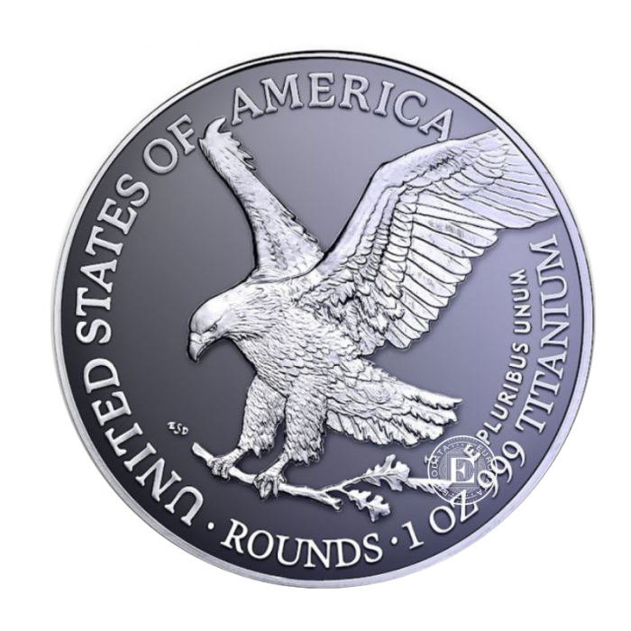 1 oz (31.10 g) titano moneta Amerikos erelis, JAV 2025
