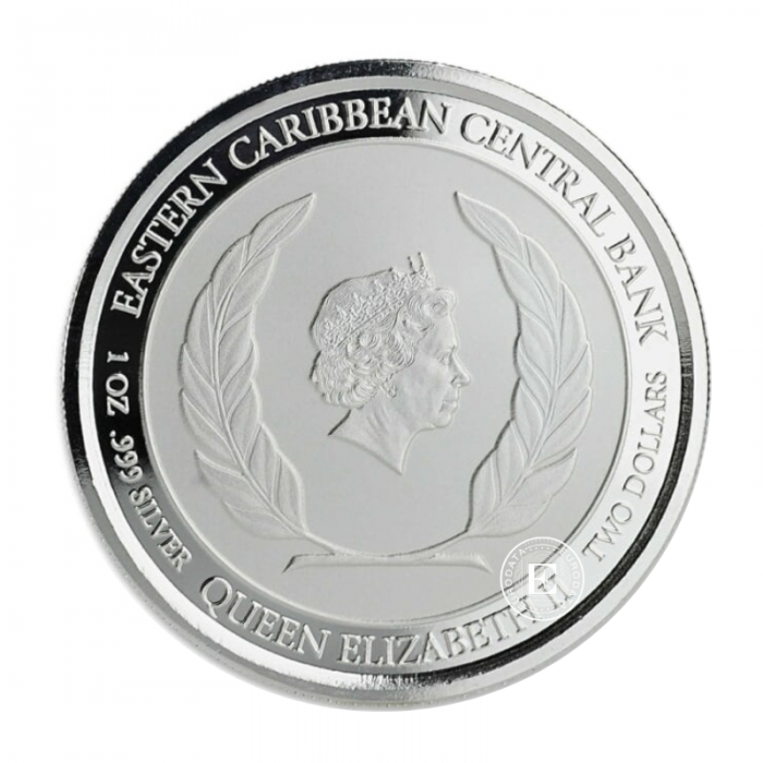 1 oz (31.10 g) silver coin EC8 Montserrat - Emerald Island, Eastern Caribbean 2018