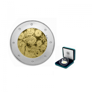 20 Eur (14.6 g) srebrna - złota PROOF moneta  Introduction of euro, Estonia 2011