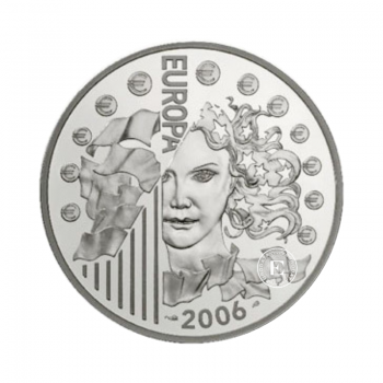 1.5 Eur (22.20 g)  srebrna PROOF moneta 120th anniversary of the birth of the Robert Schuman, Francja 2006