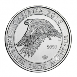 1.5 oz (46.65 g) pièce d'argent Snow falcon, Canada 2016