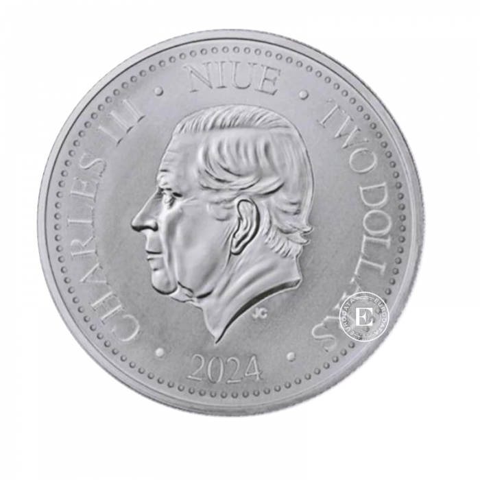 1 oz (31.10 g) pièce d'argent Phoenix, Niue (random year)