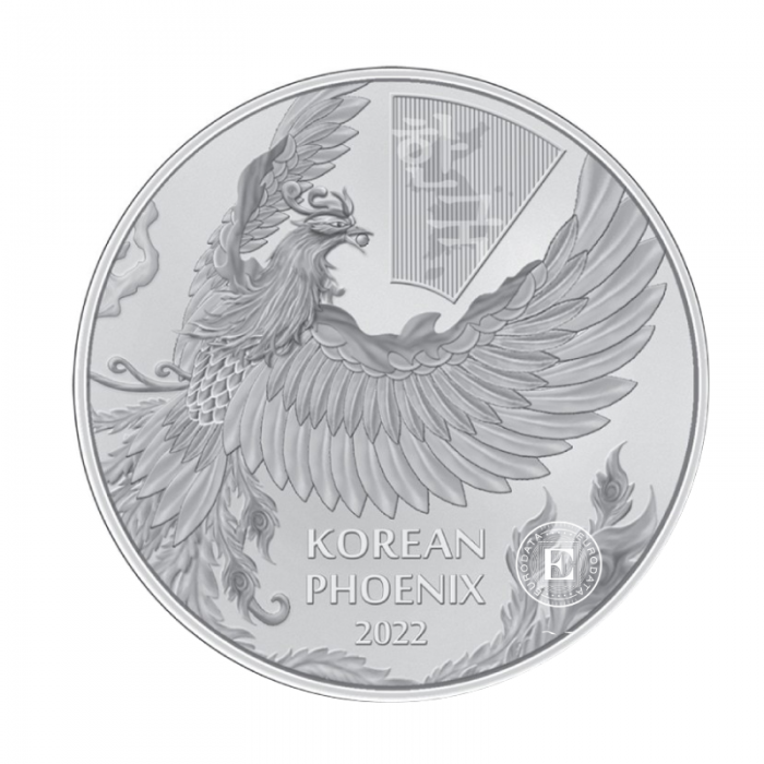 1 oz  (31.10 g) sidabrinė moneta Korean Phoenix, Pietų Korėja 2022