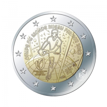 2 Eur coin Rugby World Cup, France 2023