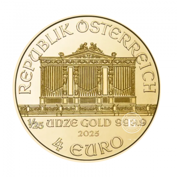 1/25 oz (1.24 g) Goldmünze Wiener Philharmoniker, Österreich 2025