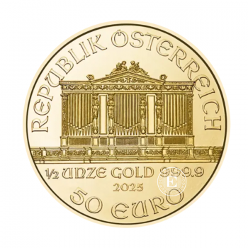 1/2 oz (15.55 g) gold coin Vienna Philharmonic, Austria 2025