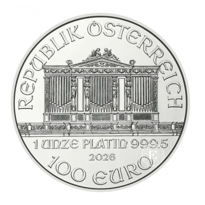 1 oz (31.10 g) platinum coin Philharmonia, Austria 2026