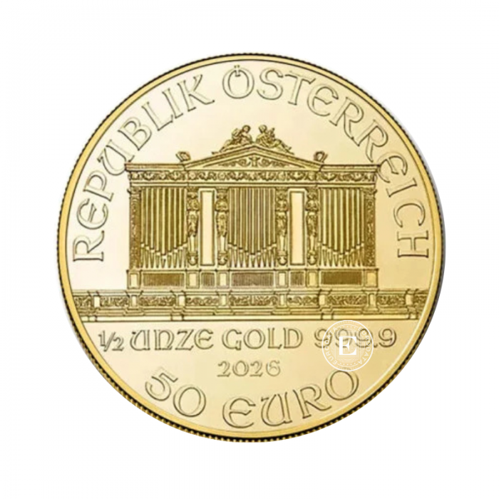 1/2 oz (15.55 g) pièce d'or Orchestre Philharmonique de Vienne, Autriche 2026