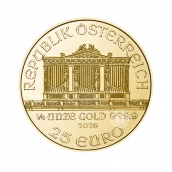 1/4 oz (7.78 g)  Goldmünze Wiener Philharmoniker, Österreich 2026