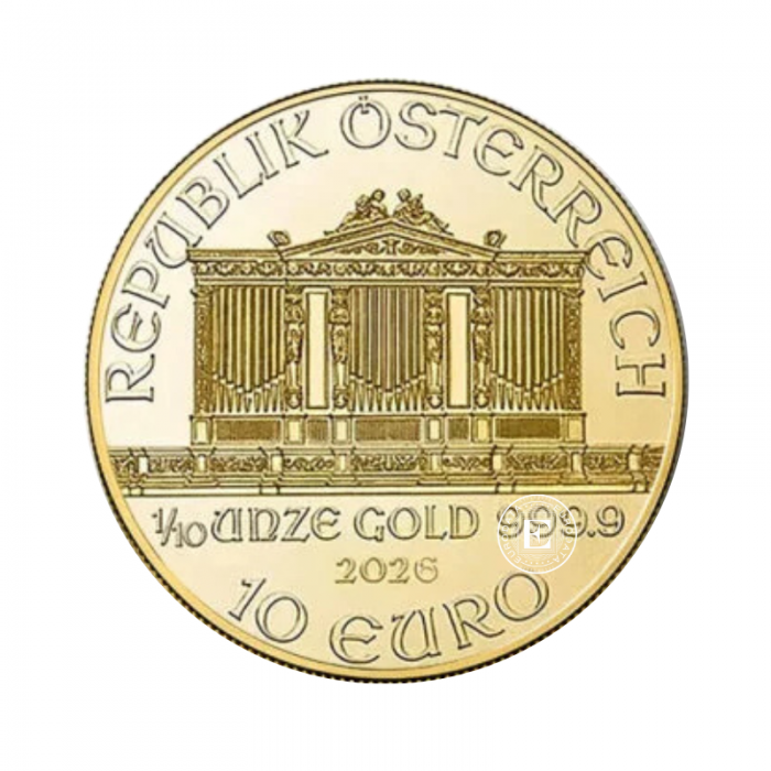 1/10 oz (3.11 g) gold coin Vienna Philharmonic, Austria 2026
