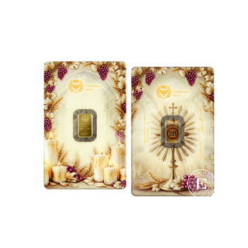 1 g investicinio aukso proginis luitas, Germania Mint 999.9