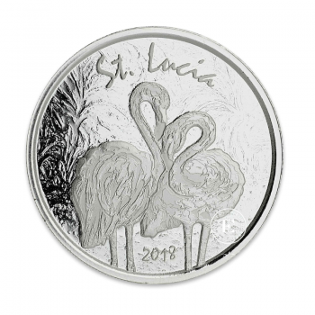 1 oz (31.10 g) sidabrinė moneta EC8 St. Lucia - Flamingo, Rytų Karibų Salos 2018