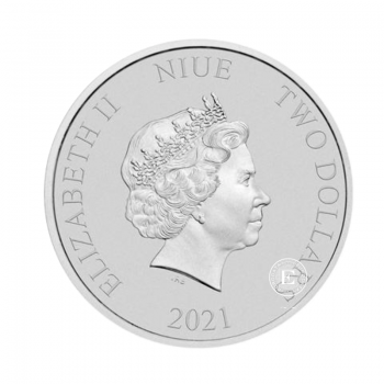 1 oz (31.10 g) sidabrinė moneta Back to Future, Niujė 2021