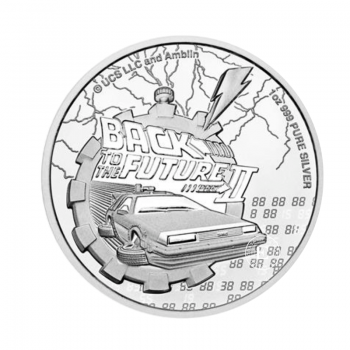 1 oz (31.10 g) sidabrinė moneta Back to Future, Niujė 2021