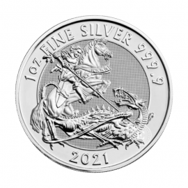 1 oz (31.10 g) srebrna moneta St. George and the Dragon, Wielka Brytania 2021