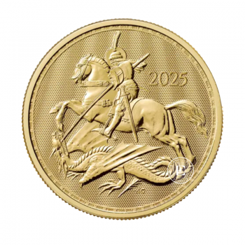 1 oz (31.10 g) auksinė moneta St. George and the Dragon, Didžioji Britanija 2025