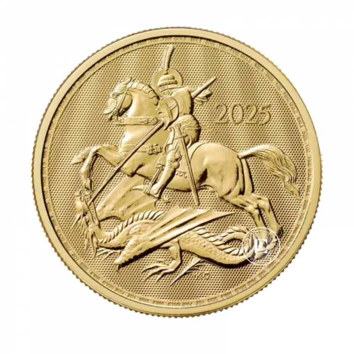 1 oz (31.10 g) auksinė moneta St. George and the Dragon, Didžioji Britanija 2025