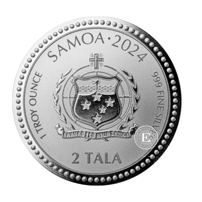 1 oz (31.10 g) srebrna moneta St. George and the Dragon, Samoa 2024